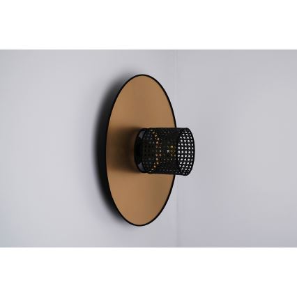 Duolla - Applique TOKYO RATTAN 1xE27/15W/230V diametro 50 cm oro/nero