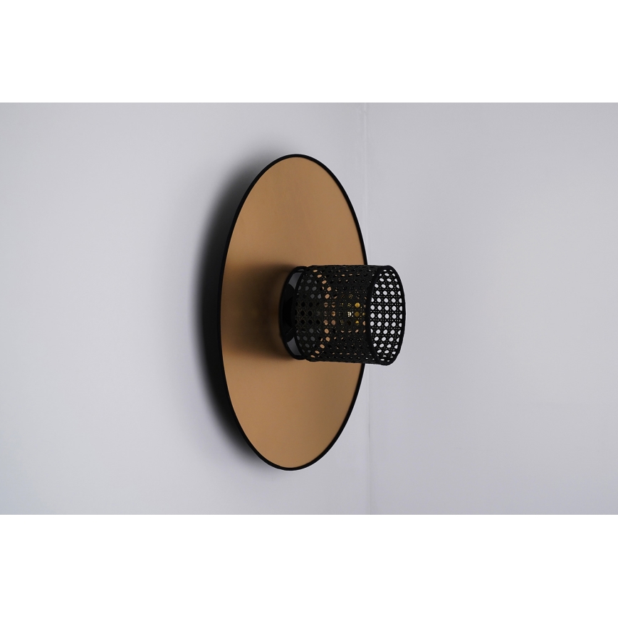 Duolla - Applique TOKYO RATTAN 1xE27/15W/230V diametro 50 cm oro/nero