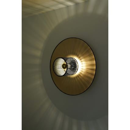 Duolla - Applique TOKYO RATTAN 1xE27/15W/230V diametro 50 cm oro/nero
