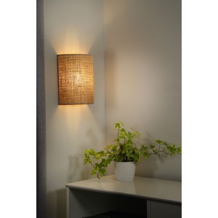 Duolla - Applique YUTE 1xE27/15W/230V diametro 20 cm marrone