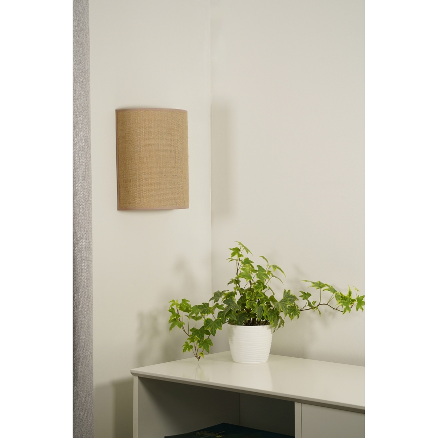 Duolla - Applique YUTE 1xE27/15W/230V diametro 20 cm marrone