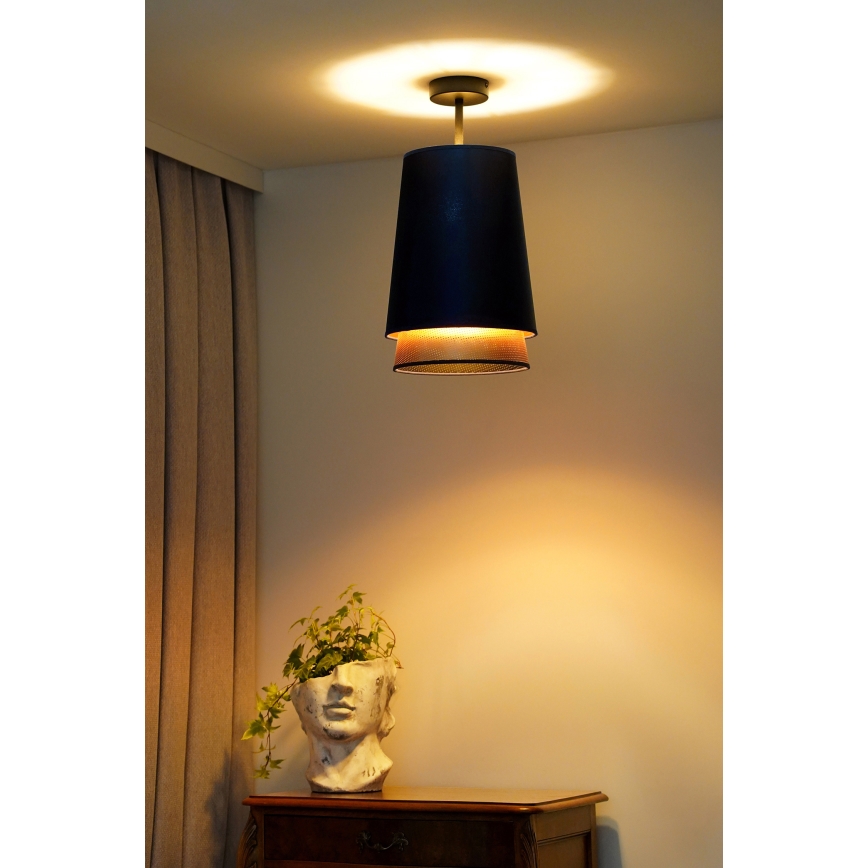 Duolla - Aufbauleuchte BELL SHINY 1xE27/15W/230V d 25 cm blau/kupfern