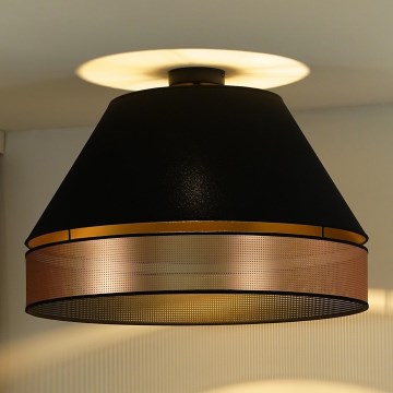 Duolla - Aufbauleuchte COPPER SHINY 1xE27/15W/230V d 60 cm schwarz/kupfern
