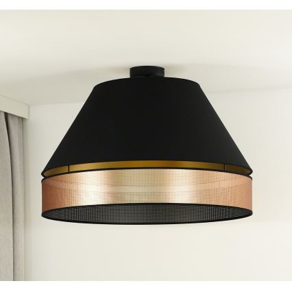 Duolla - Aufbauleuchte COPPER SHINY 1xE27/15W/230V d 60 cm schwarz/kupfern