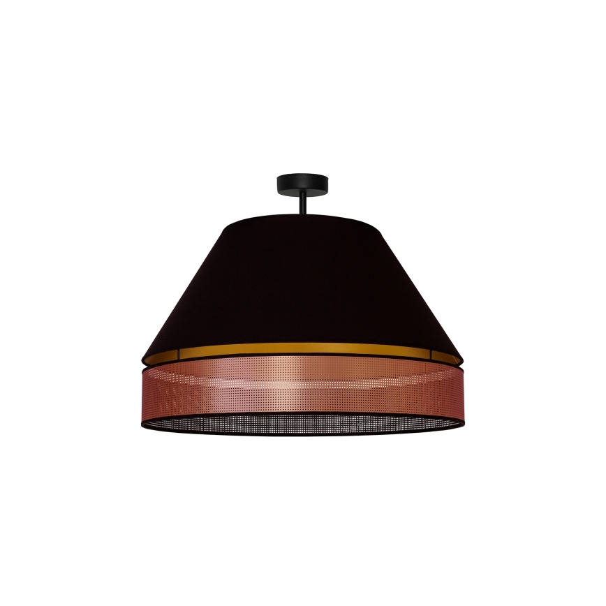 Duolla - Aufbauleuchte COPPER SHINY 1xE27/15W/230V d 60 cm schwarz/kupfern