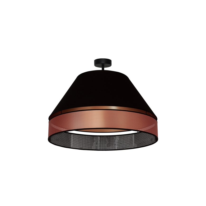Duolla - Aufbauleuchte COPPER SHINY 1xE27/15W/230V d 60 cm schwarz/kupfern