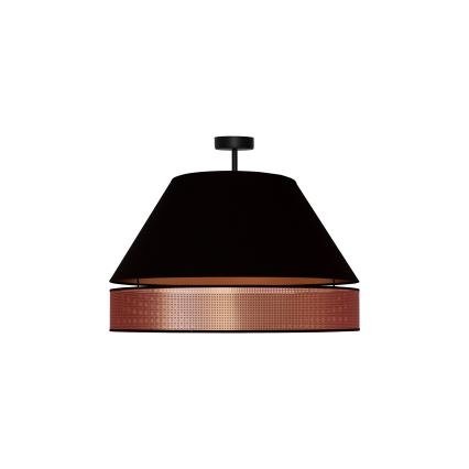 Duolla - Aufbauleuchte COPPER SHINY 1xE27/15W/230V d 60 cm schwarz/kupfern