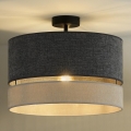 Duolla - Aufbauleuchte DOUBLE 1xE27/15W/230V d 40 cm grau