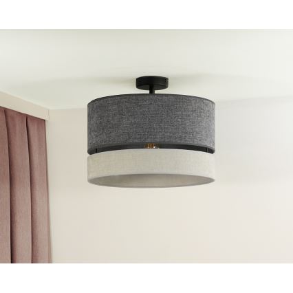 Duolla - Aufbauleuchte DOUBLE 1xE27/15W/230V d 40 cm grau