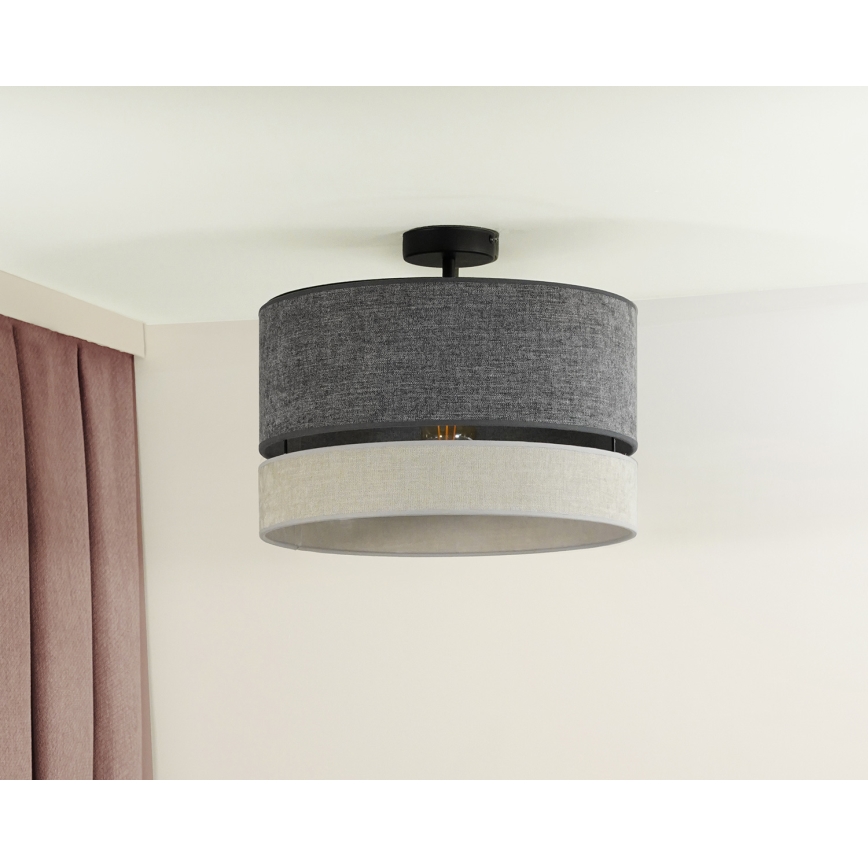 Duolla - Aufbauleuchte DOUBLE 1xE27/15W/230V d 40 cm grau