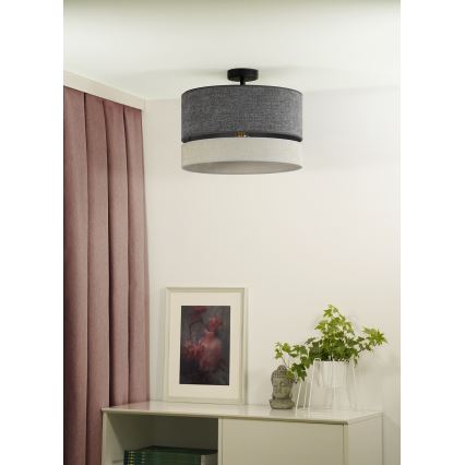 Duolla - Aufbauleuchte DOUBLE 1xE27/15W/230V d 40 cm grau