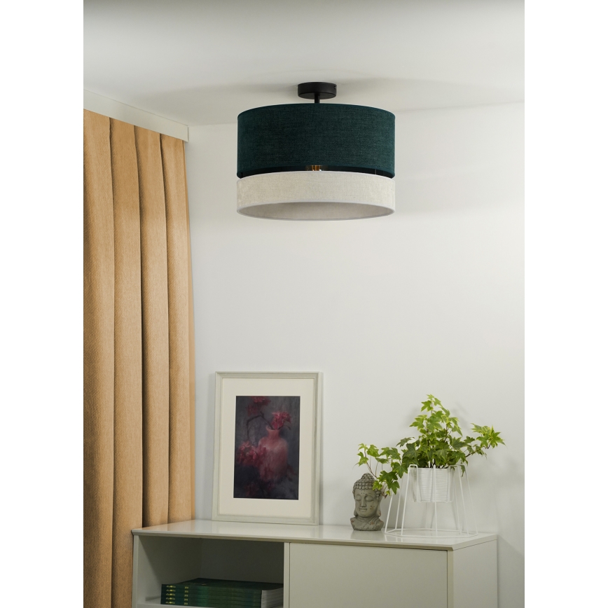 Duolla - Aufbauleuchte DOUBLE 1xE27/15W/230V d 40 cm grün/grau
