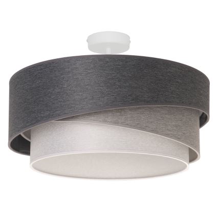 Duolla - Aufbauleuchte KOBO 1xE27/15W/230V d 45 cm grau/weiß