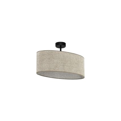 Duolla - Aufbauleuchte OVAL 1xE27/15W/230V braun