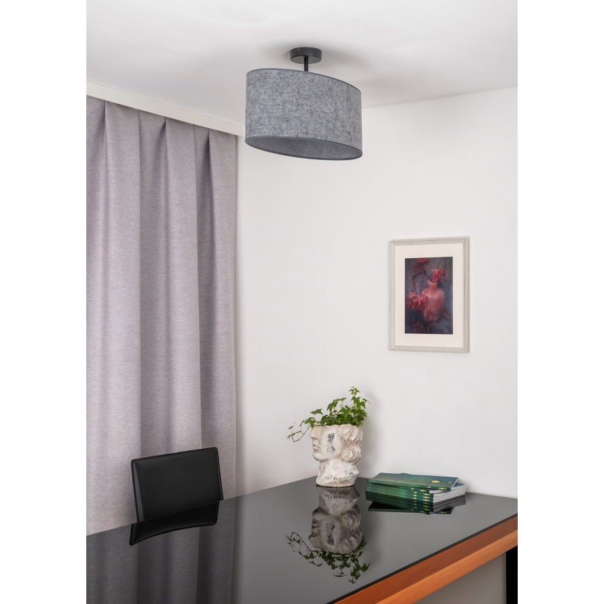 Duolla - Aufbauleuchte OVAL 1xE27/15W/230V grau