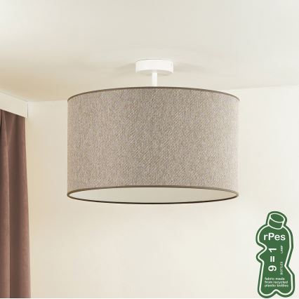 Duolla - Aufbauleuchte ROLLER ECO RECYCLING 1xE27/15W/230V d 45 cm braun