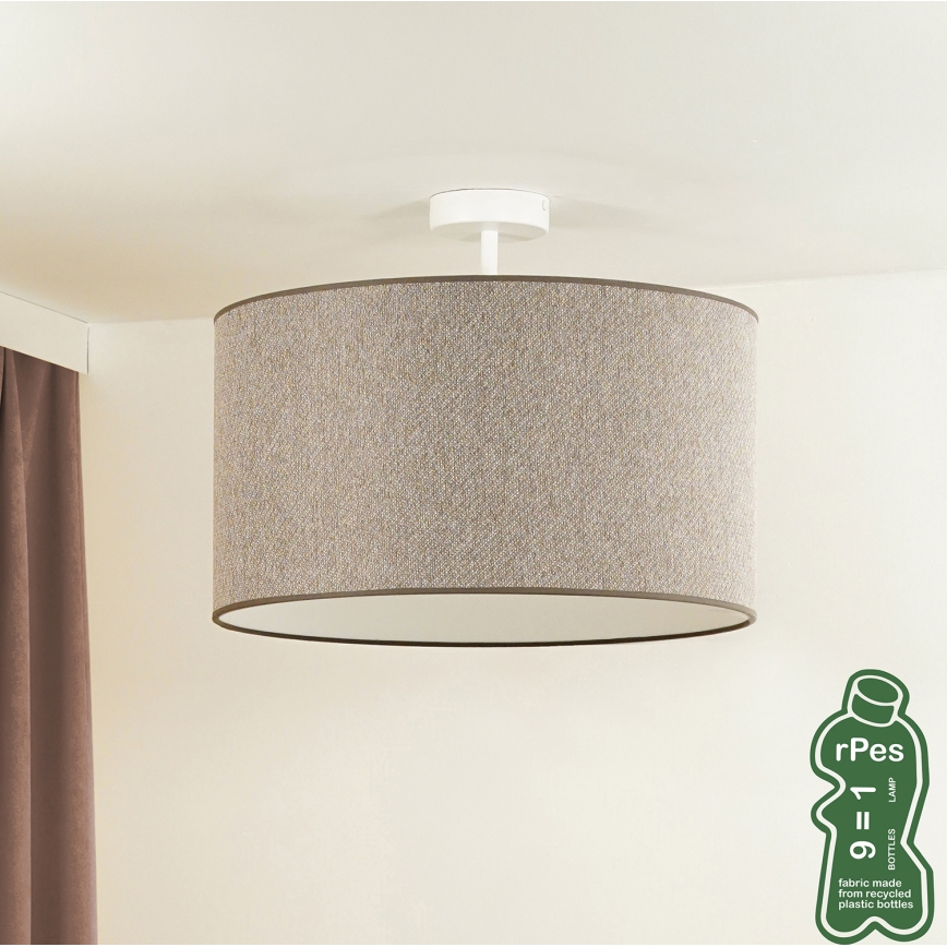 Duolla - Aufbauleuchte ROLLER ECO RECYCLING 1xE27/15W/230V d 45 cm braun