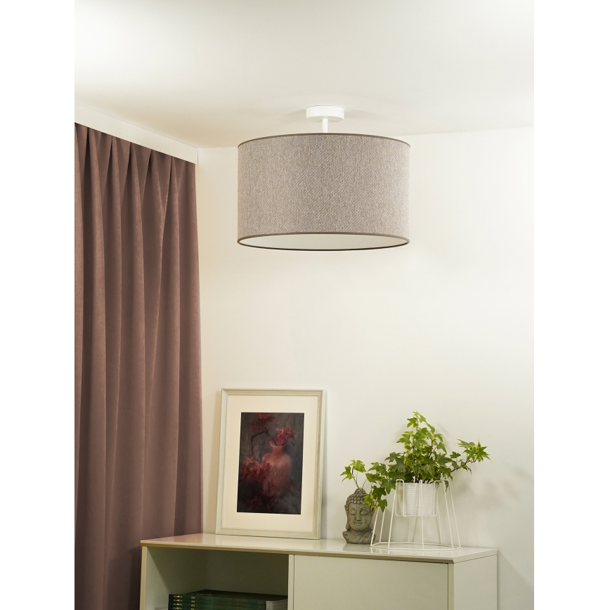 Duolla - Aufbauleuchte ROLLER ECO RECYCLING 1xE27/15W/230V d 45 cm braun