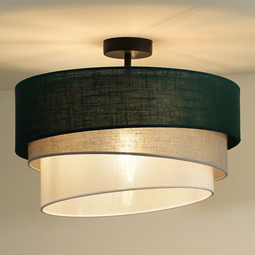 Duolla - Aufbauleuchte TRIO 1xE27/15W/230V d 45 cm grün/grau/weiß