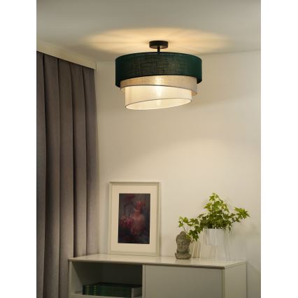 Duolla - Aufbauleuchte TRIO 1xE27/15W/230V d 45 cm grün/grau/weiß