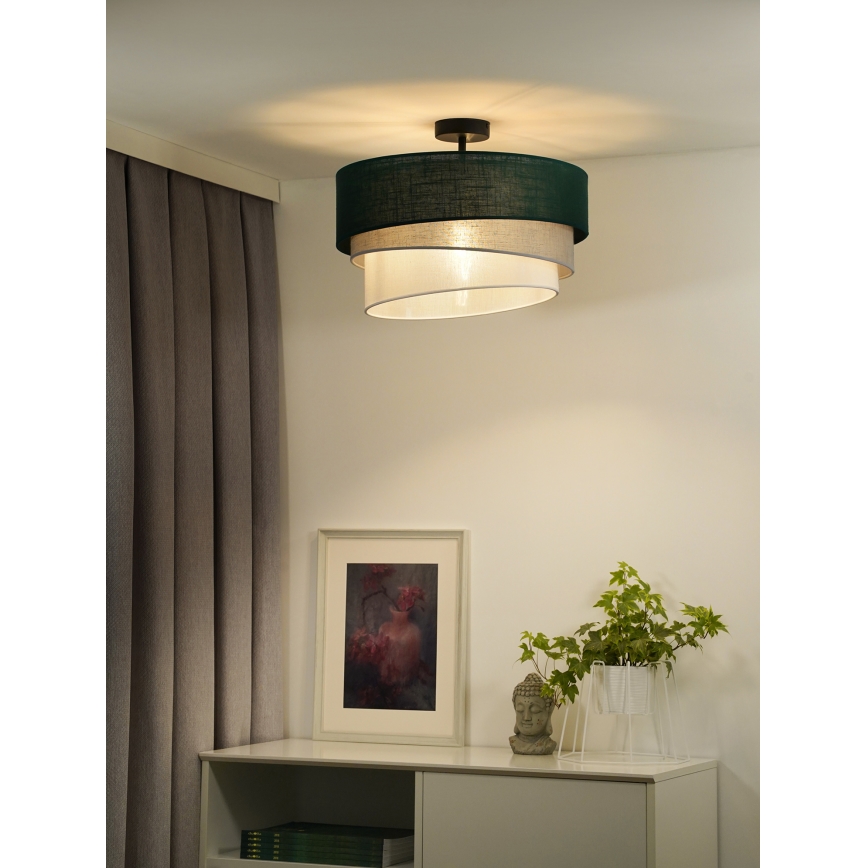 Duolla - Aufbauleuchte TRIO 1xE27/15W/230V d 45 cm grün/grau/weiß