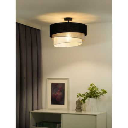 Duolla - Aufbauleuchte TRIO 1xE27/15W/230V d 45 cm schwarz/grau/weiß
