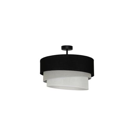 Duolla - Aufbauleuchte TRIO 1xE27/15W/230V d 45 cm schwarz/grau/weiß