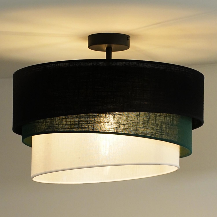 Duolla - Aufbauleuchte TRIO 1xE27/15W/230V d 45 cm schwarz/grün/weiß