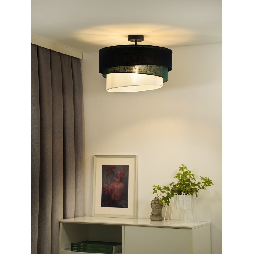 Duolla - Aufbauleuchte TRIO 1xE27/15W/230V d 45 cm schwarz/grün/weiß