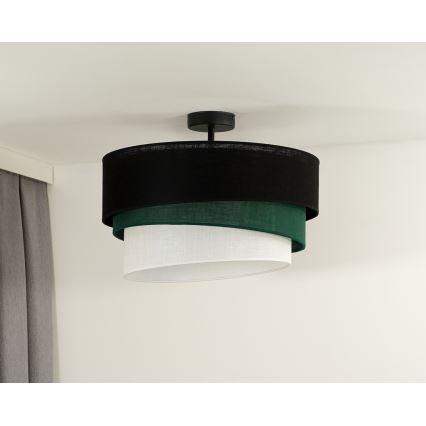 Duolla - Aufbauleuchte TRIO 1xE27/15W/230V d 45 cm schwarz/grün/weiß