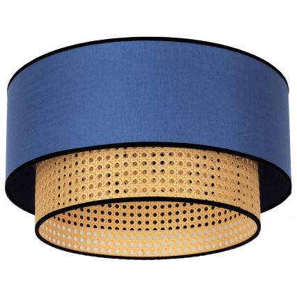 Duolla - Deckenleuchte BOHO 1xE27/15W/230V d 45 cm blau/Rattan