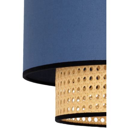 Duolla - Deckenleuchte BOHO 1xE27/15W/230V d 45 cm blau/Rattan