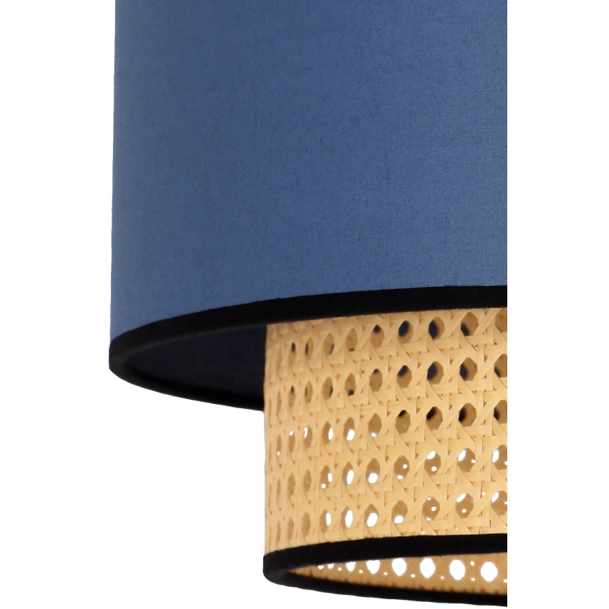 Duolla - Deckenleuchte BOHO 1xE27/15W/230V d 45 cm blau/Rattan