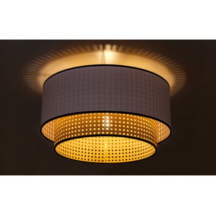 Duolla - Deckenleuchte BOHO 1xE27/15W/230V d 45 cm weiß/Rattan