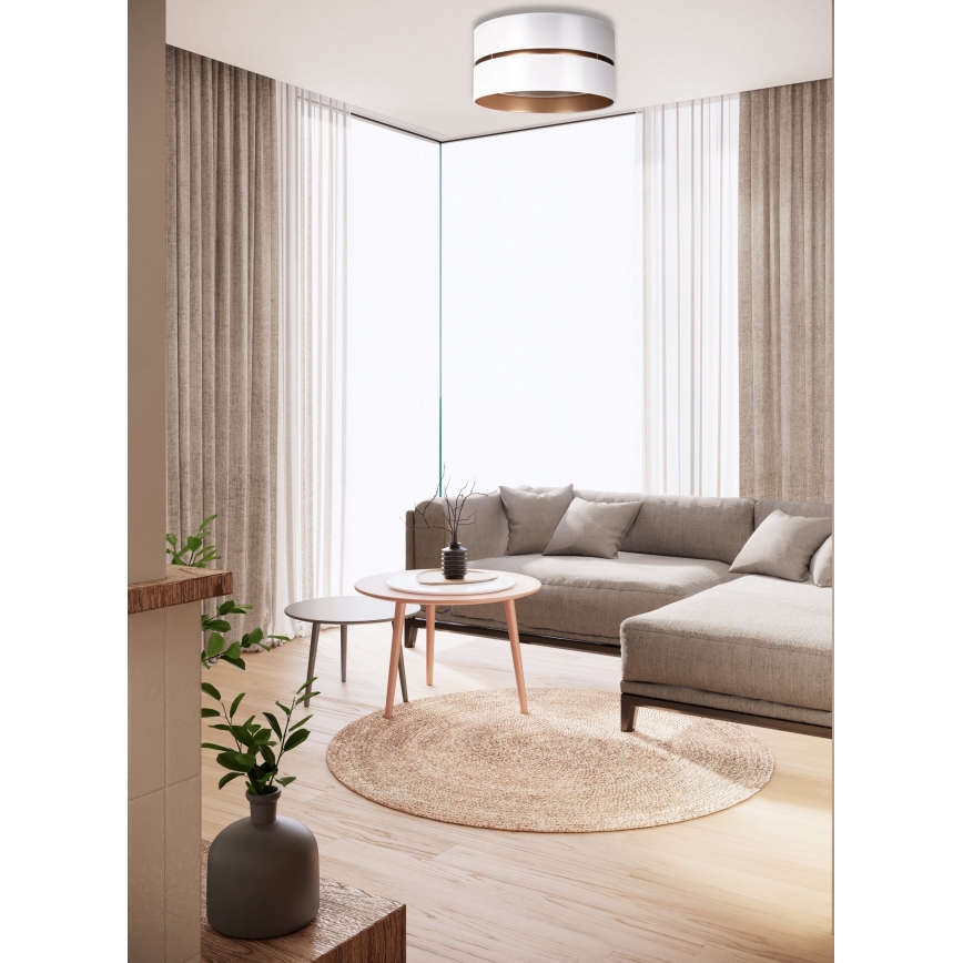 Duolla - Deckenleuchte DUO 1xE27/15W/230V d 40 cm weiß/golden