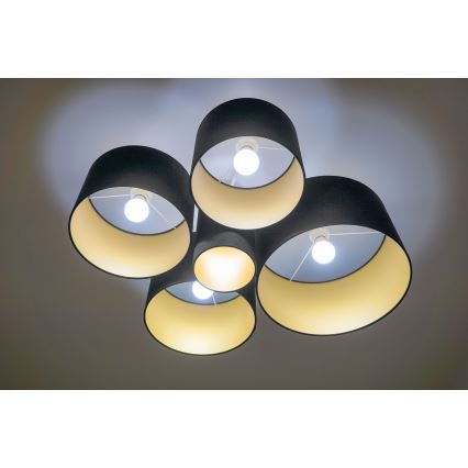 Duolla - Deckenleuchte ROLLER PENTO 5xE27/60W/230V schwarz/golden