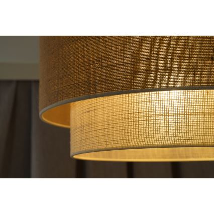 Duolla - Deckenleuchte YUTE BOHO 1xE27/15W/230V d 45 cm braun/cremefarben