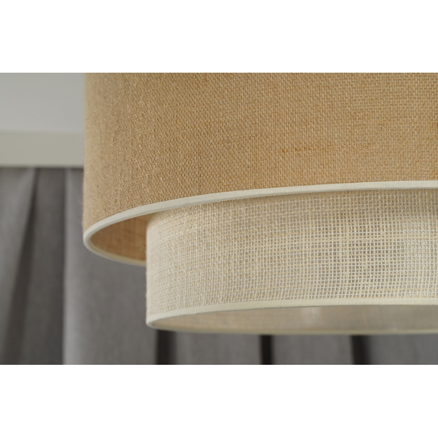 Duolla - Deckenleuchte YUTE BOHO 1xE27/15W/230V d 45 cm braun/cremefarben