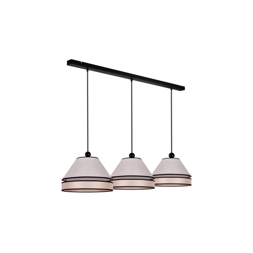 Duolla - Hängeleuchte an Schnur AVIGNON 3xE27/15W/230V beige