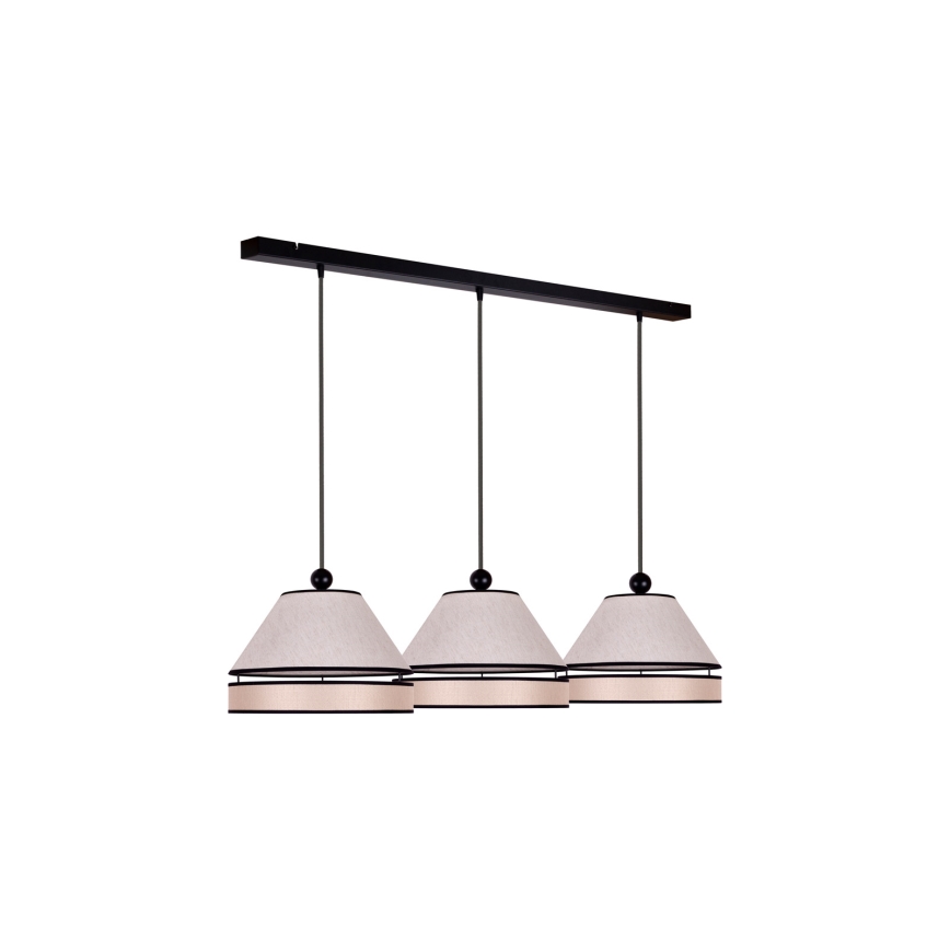 Duolla - Hängeleuchte an Schnur AVIGNON 3xE27/15W/230V beige