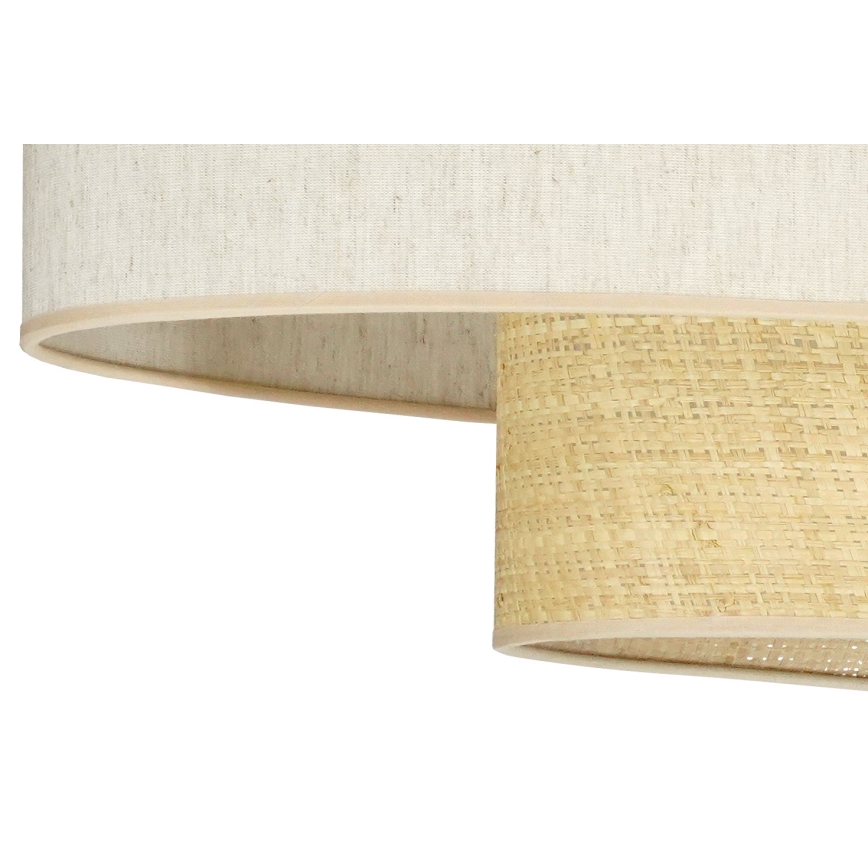 Duolla - Hängeleuchte an Schnur DOUBLE OVAL NATURE 2xE27/15W/230V cremefarben/beige