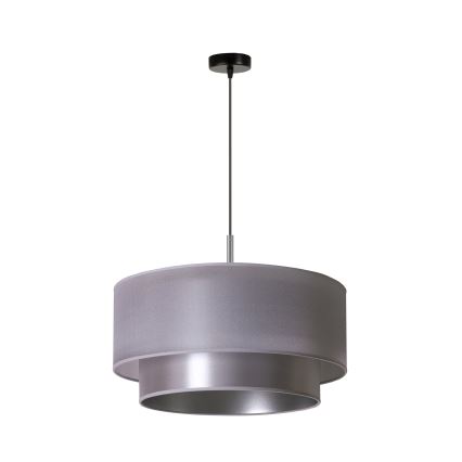 Duolla - Hängeleuchte an Schnur NANTES 1xE27/15W/230V d 45 cm silbern