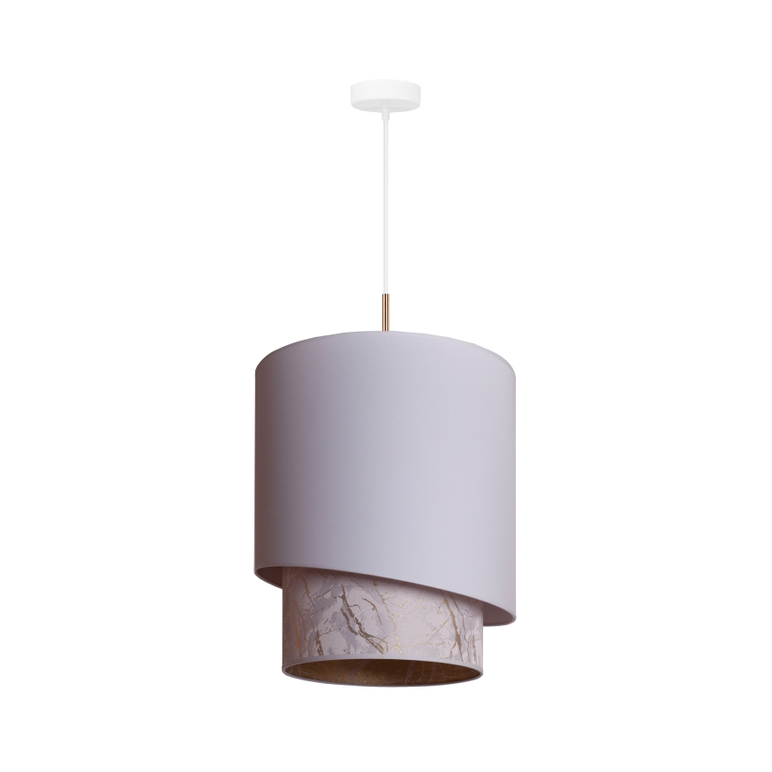 Duolla - Hängeleuchte an Schnur PARIS 1xE27/15W/230V d 40 cm weiß/beige