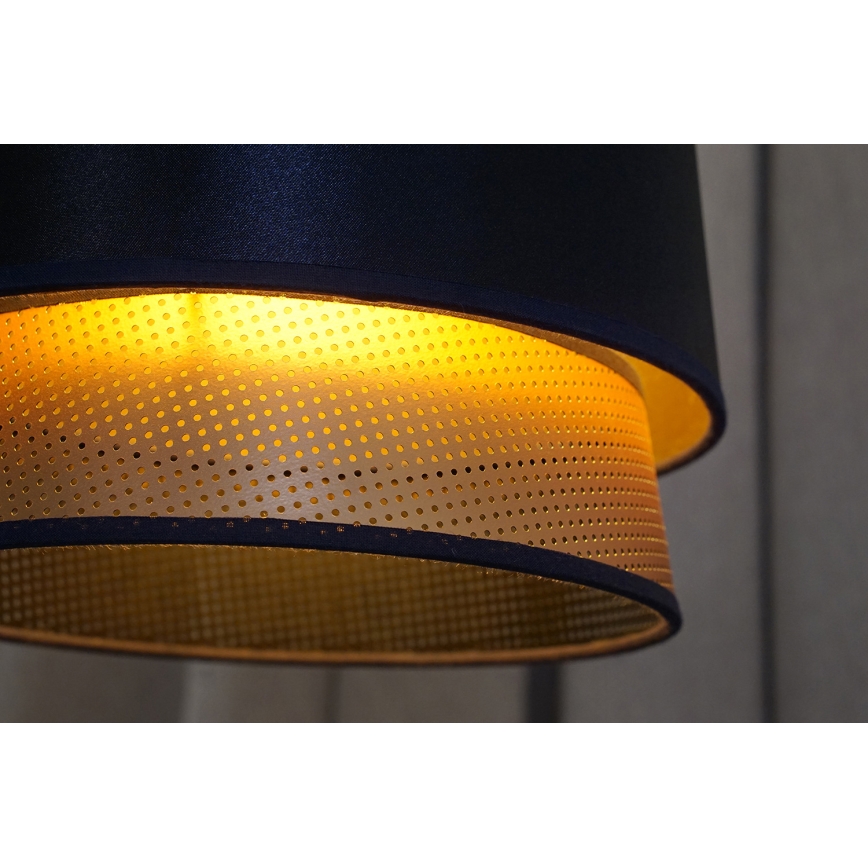 Duolla - Hängeleuchte BELL SHINY 1xE27/15W/230V d 25 cm blau/kupfern