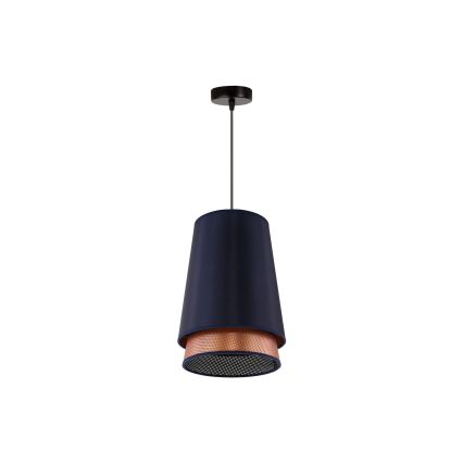 Duolla - Hängeleuchte BELL SHINY 1xE27/15W/230V d 25 cm blau/kupfern