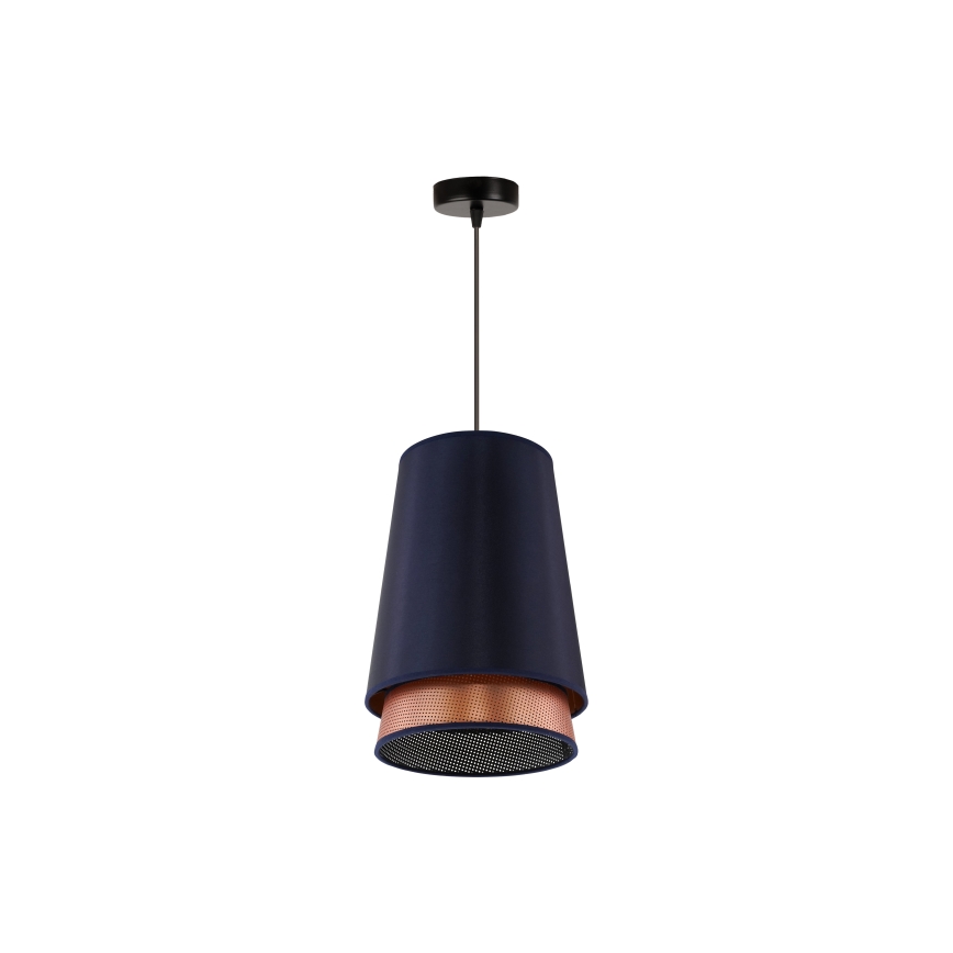 Duolla - Hängeleuchte BELL SHINY 1xE27/15W/230V d 25 cm blau/kupfern