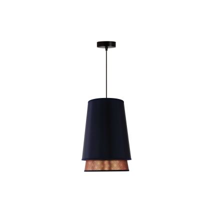 Duolla - Hängeleuchte BELL SHINY 1xE27/15W/230V d 25 cm blau/kupfern