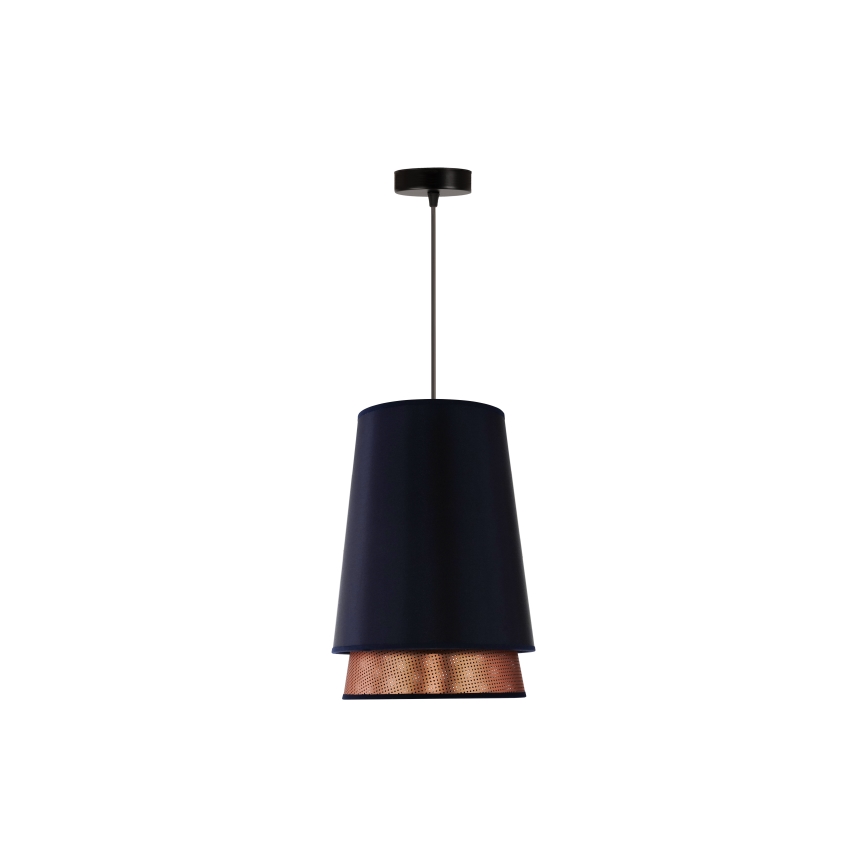 Duolla - Hängeleuchte BELL SHINY 1xE27/15W/230V d 25 cm blau/kupfern