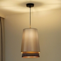Duolla - Hängeleuchte BELL SHINY 1xE27/15W/230V d 25 cm silbern/schwarz