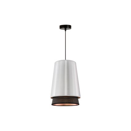 Duolla - Hängeleuchte BELL SHINY 1xE27/15W/230V d 25 cm silbern/schwarz
